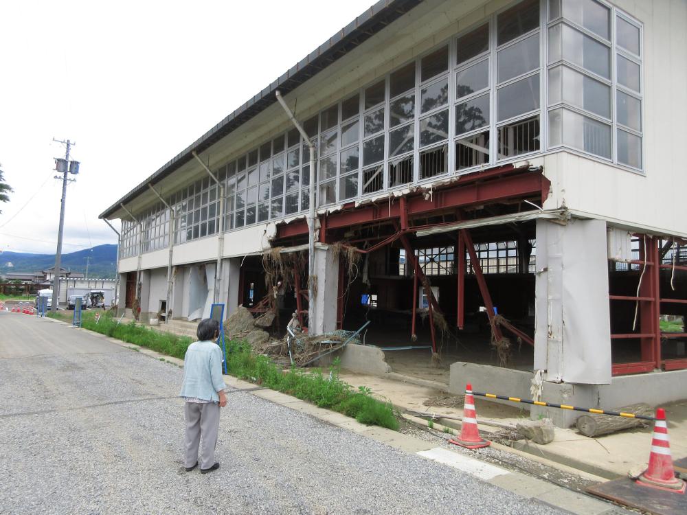 令和元年東日本台風 被災した長沼体育館