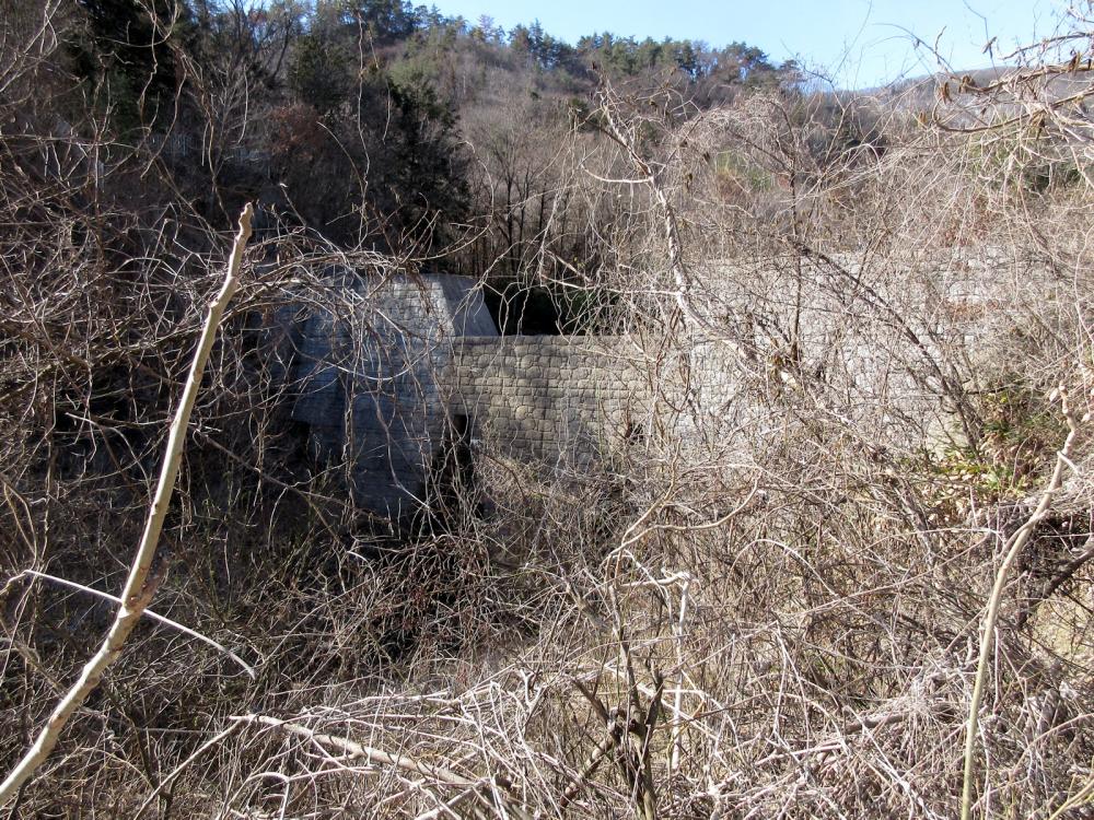 岡田川の土石流から下流を守る砂防ダム(庚申塔第2号砂防堰堤)