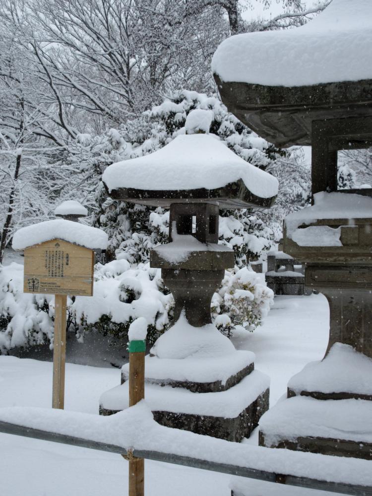 善光寺 本堂後背の「高尾灯籠」