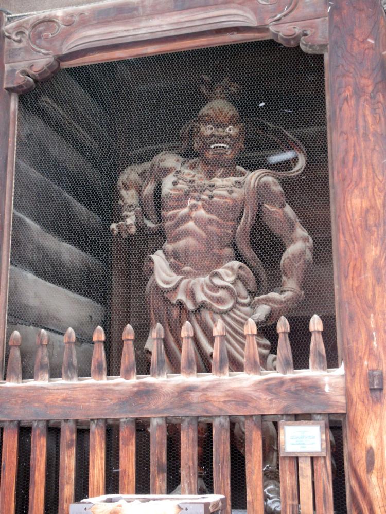 善光寺 仁王門の仁王像(阿形)