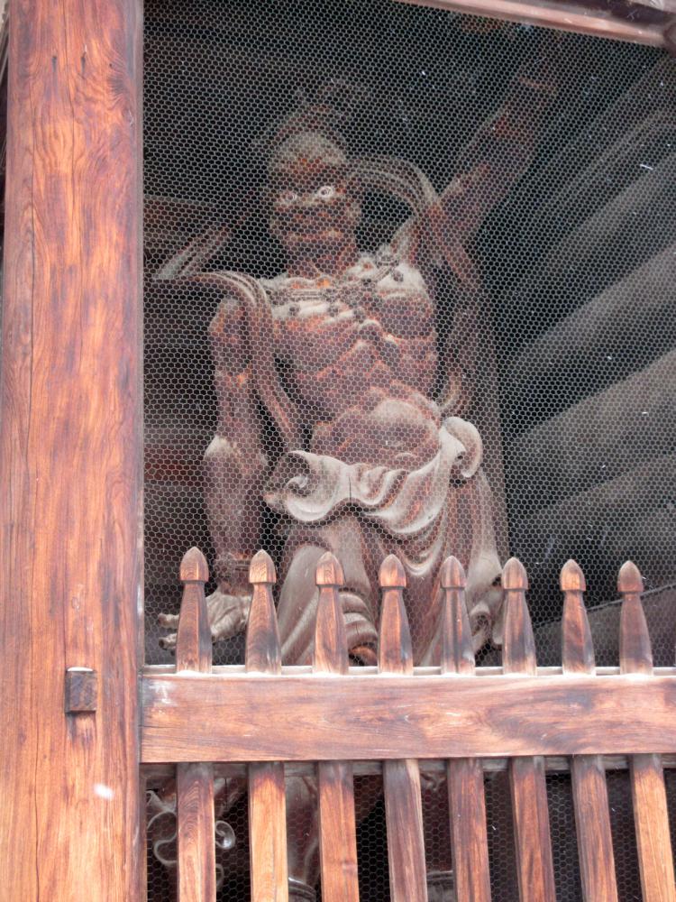 善光寺 仁王門の仁王像(吽形)