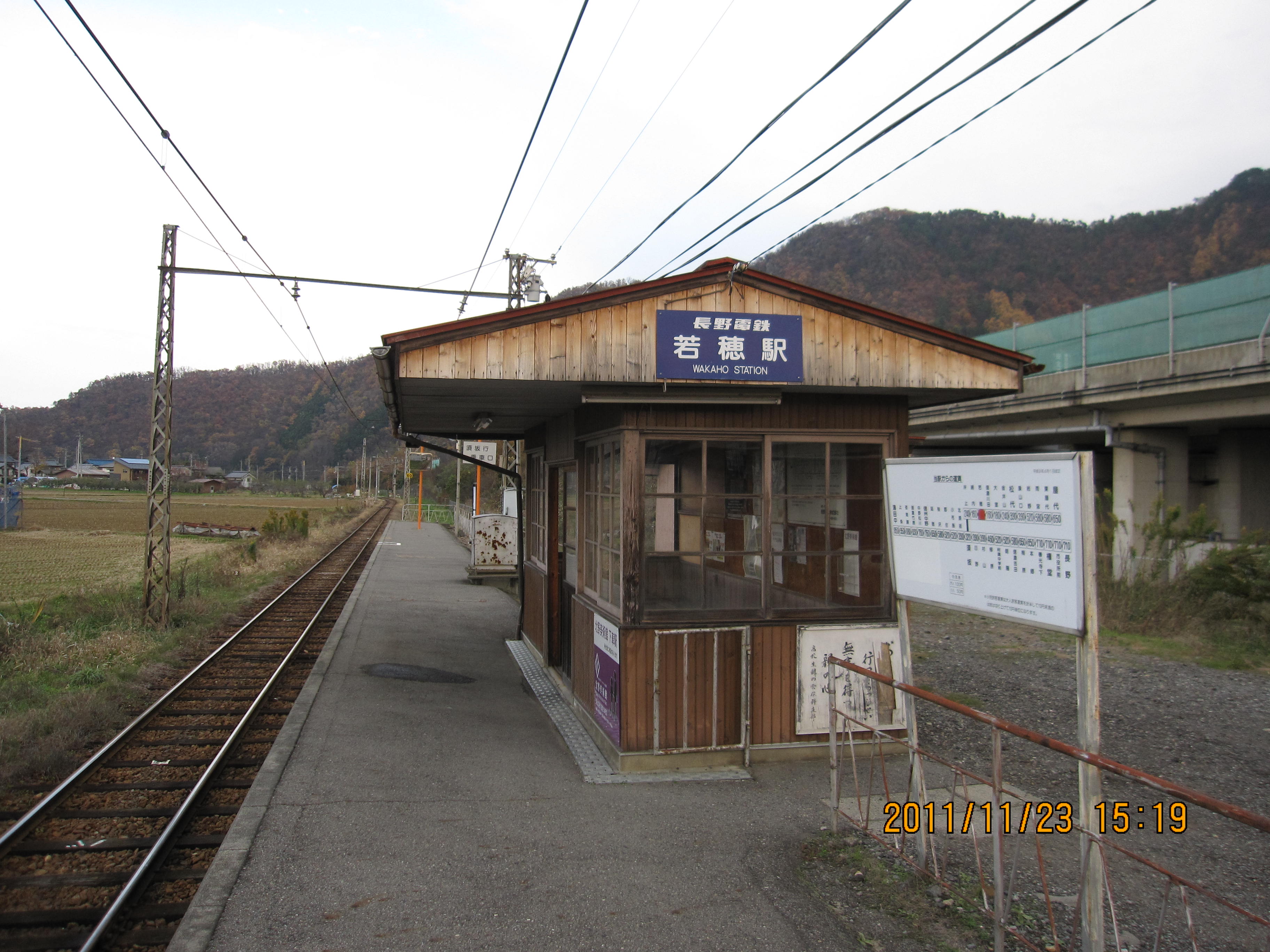 長野電鉄屋代線（平成24年3月廃線）若穂駅